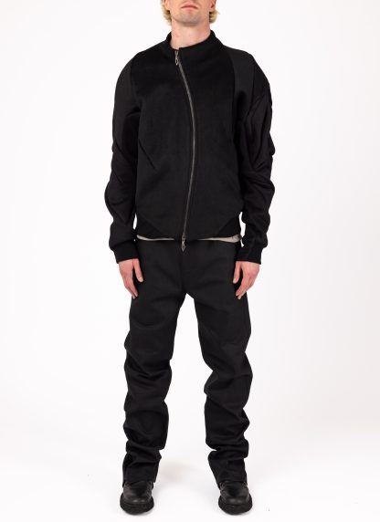 LEON EMANUEL BLANCK DIS M BMB 01 Men Distortion Bomber Jacket Herren Jacke wool cashmere black hide m 5