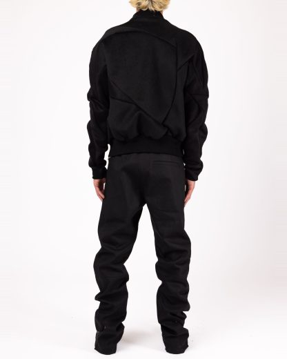 LEON EMANUEL BLANCK DIS M BMB 01 Men Distortion Bomber Jacket Herren Jacke wool cashmere black hide m 8