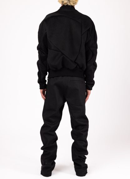 LEON EMANUEL BLANCK DIS M BMB 01 Men Distortion Bomber Jacket Herren Jacke wool cashmere black hide m 8