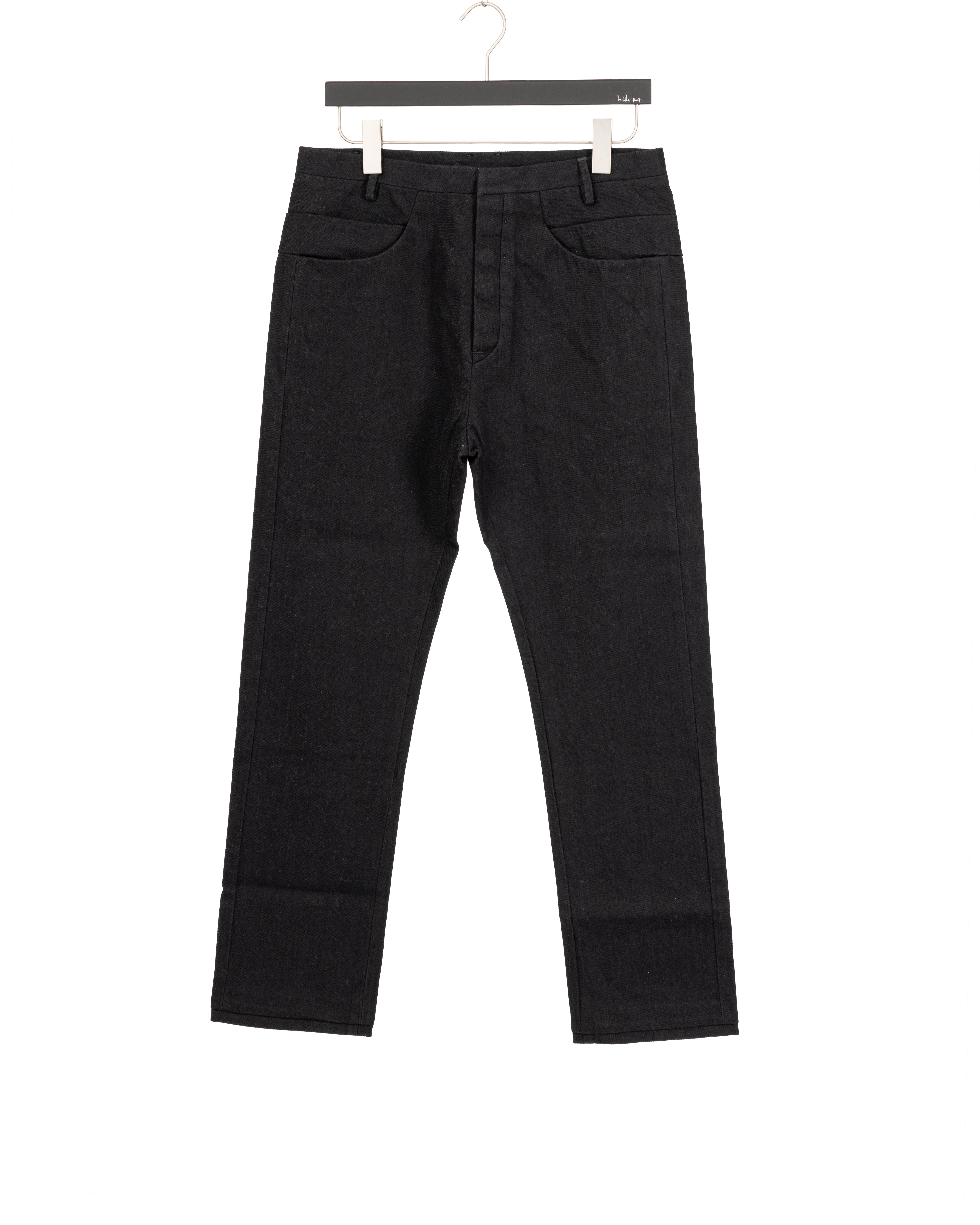 LABEL UNDER CONSTRUCTION 48FPN323 FC12B BK Men Yoke Pockets Jeans Pants Herren Hose Trousers cotton light denim black hide m 1