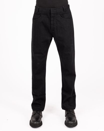 LABEL UNDER CONSTRUCTION 48FPN323 FC12B BK Men Yoke Pockets Jeans Pants Herren Hose Trousers cotton light denim black hide m 3