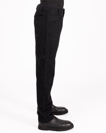 LABEL UNDER CONSTRUCTION 48FPN323 FC12B BK Men Yoke Pockets Jeans Pants Herren Hose Trousers cotton light denim black hide m 5