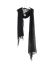 LABEL UNDER CONSTRUCTION 48YSC376M JAI1 BK Men Women Fringed Wrap Scarf Schal cashmere silk black hide m 1
