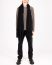 LABEL UNDER CONSTRUCTION 48YSC376M JAI1 BK Men Women Fringed Wrap Scarf Schal cashmere silk black hide m 3
