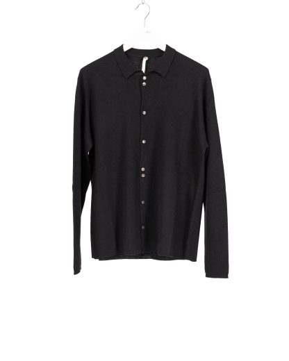 LABEL UNDER CONSTRUCTION 48YSH391 JAI1 BK Men Overshirt Sweater Herren Pulli Pullover cashmere silk black hide m 1