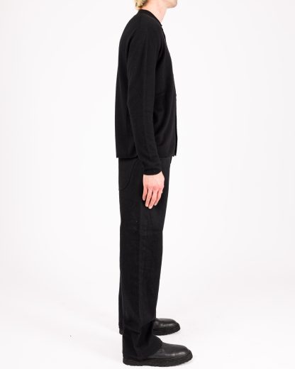 LABEL UNDER CONSTRUCTION 48YSH391 JAI1 BK Men Overshirt Sweater Herren Pulli Pullover cashmere silk black hide m 5