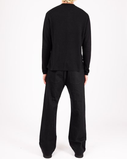 LABEL UNDER CONSTRUCTION 48YSH391 JAI1 BK Men Overshirt Sweater Herren Pulli Pullover cashmere silk black hide m 6